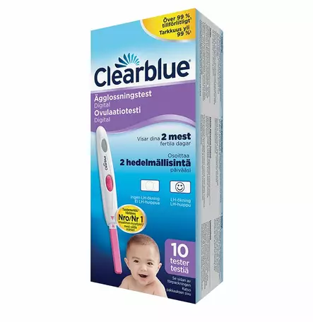Clearblue Digital Ovulaatiotesti 10kpl - Ovulaatiotesti - 00555 - 1